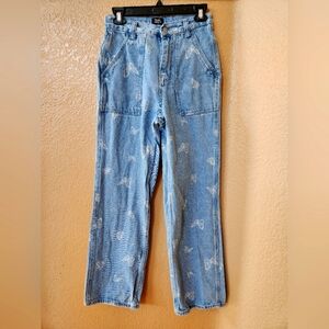 Simple Society Butterfly Print Denim Jeans Size 1/25
